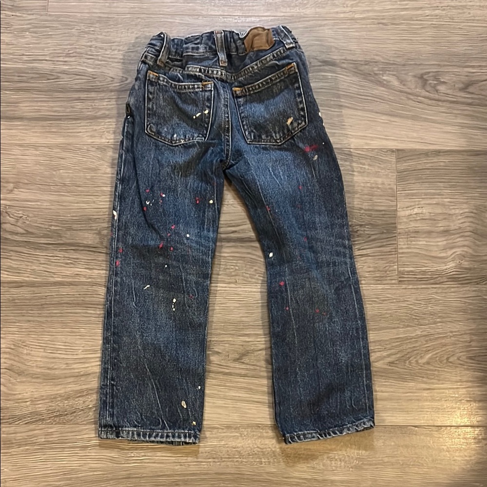 Polo by Ralph Lauren Blue and Red Paint-Splattered Jeans - Picture 3 of 6